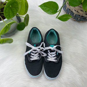 * Vans Black Low Top Sneakers Lace Up Shoes *